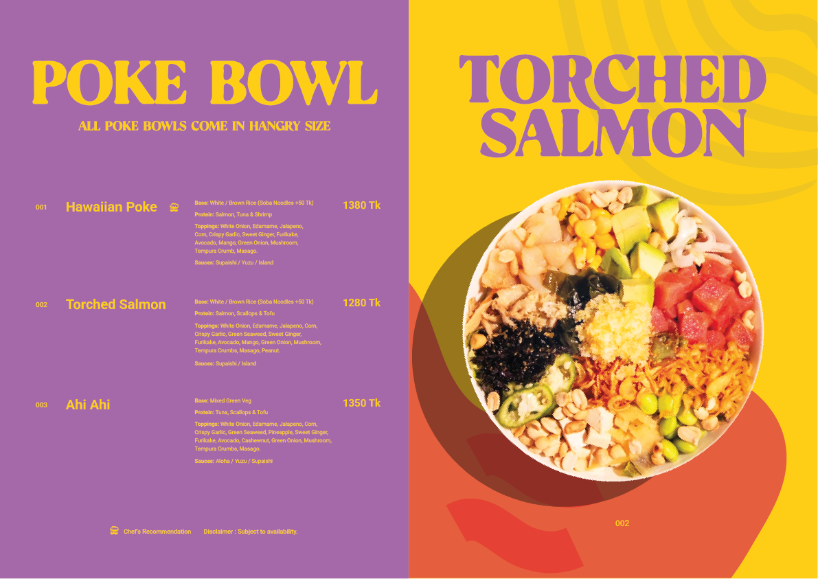 KONA Menu